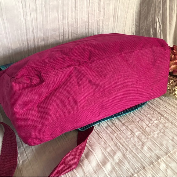 DISNEY Frozen Elsa & Ana girls backpack messenger tote book bag w/sparkles - Picture 4 of 16